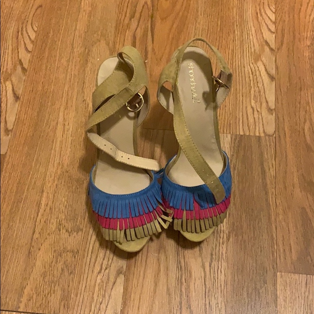 Festive Suede Platform Heels